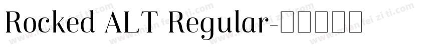 Rocked ALT Regular字体转换